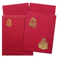 Red Metallic Balaji Padmavathi Invitation Card