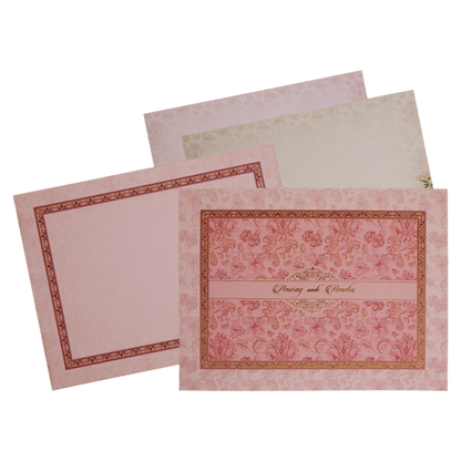 Pink Pattern Designs Wedding Invitation Card