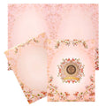 Pink Floral Design Nameplate Wedding Invitation - KNKJ1103
