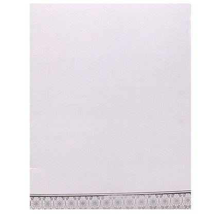 White Ganesha Floral Invitation Card