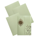Olive Green Door texture Sheet Wedding Card