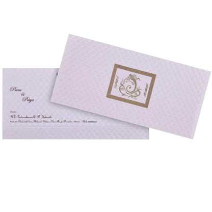 White Ganesha Invitation Card