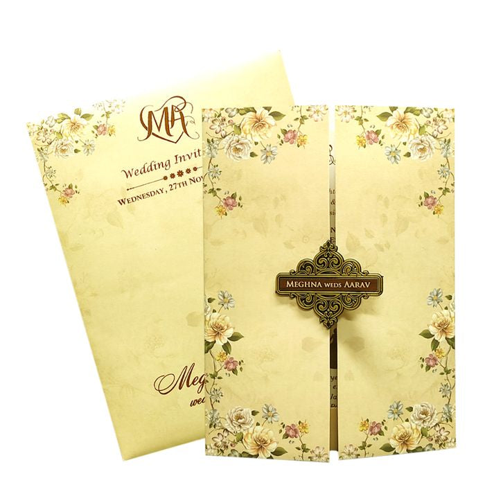 Pale Light Brown Marriage Card