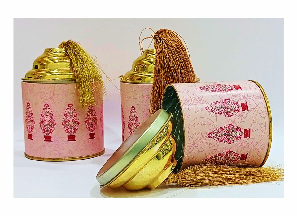 Pink Ultra Premium Floral Box Invitation With Sweets Containers-KNKUP003