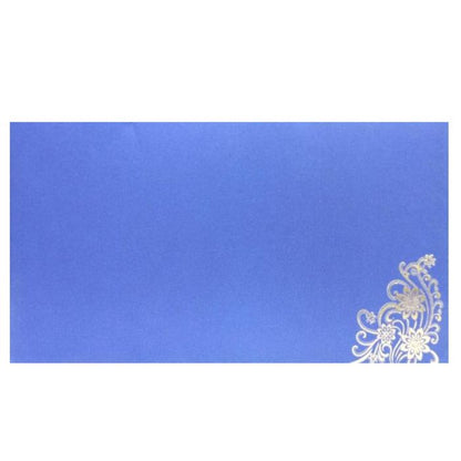 Alluring Blue Shading With Floral Theme Wedding Card - KNKS17BG