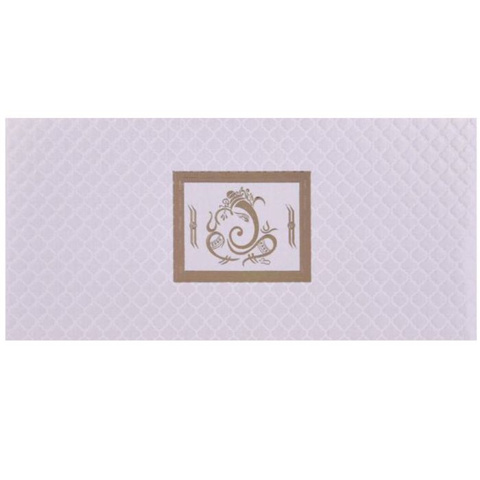 White Ganesha Invitation Card