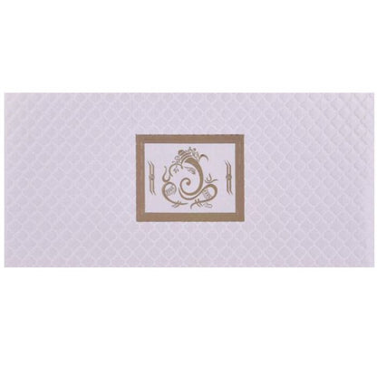 White Ganesha Invitation Card