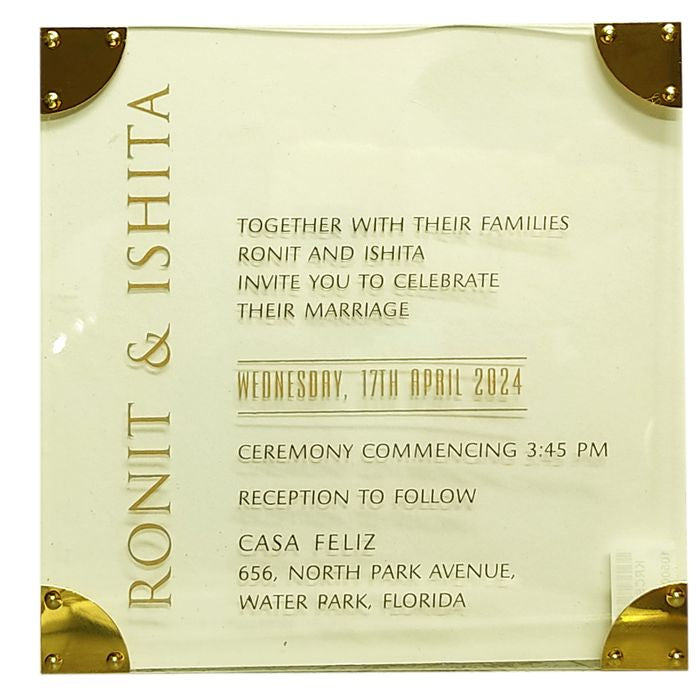 Acrylic Invitation Card
