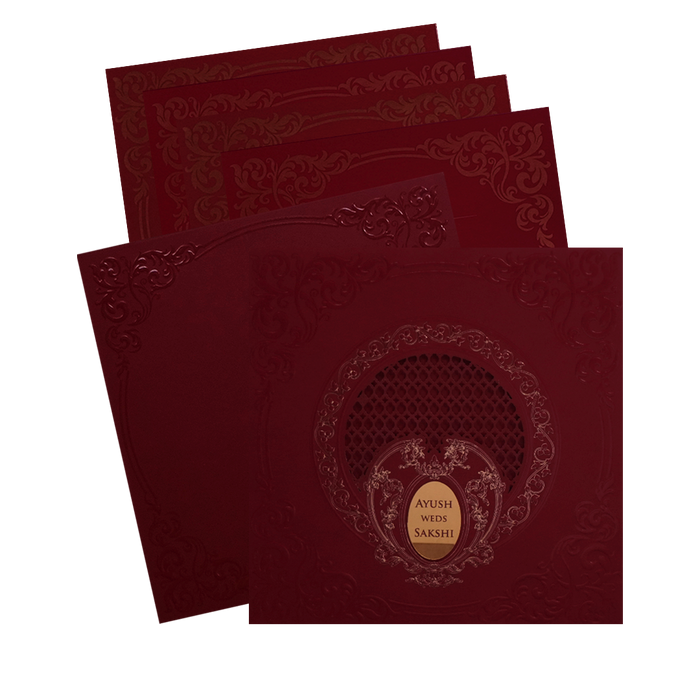Red MDF Marriage Card