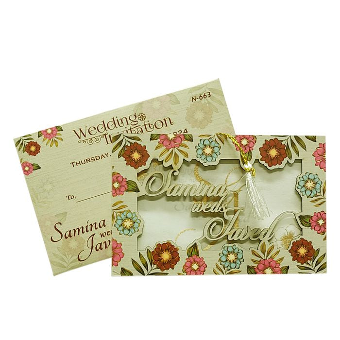 Light Grey MDF Invitation