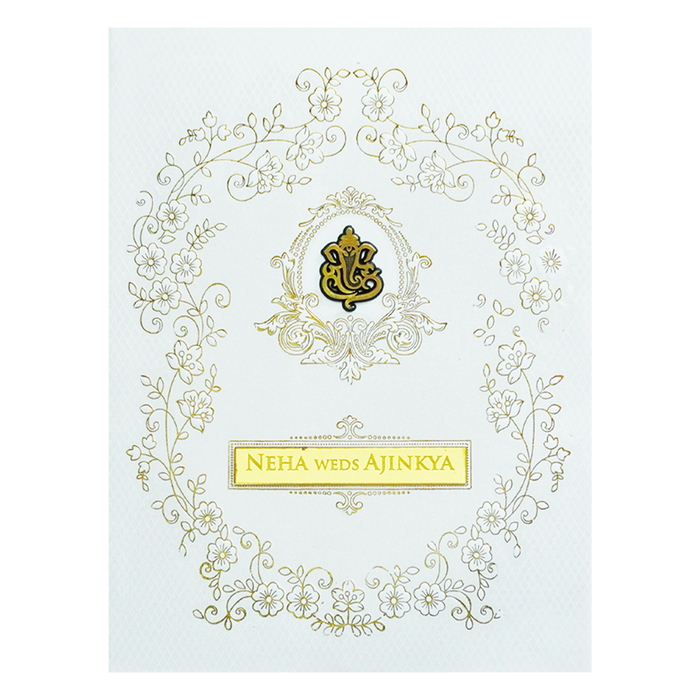 Chalk White Padded Invitation