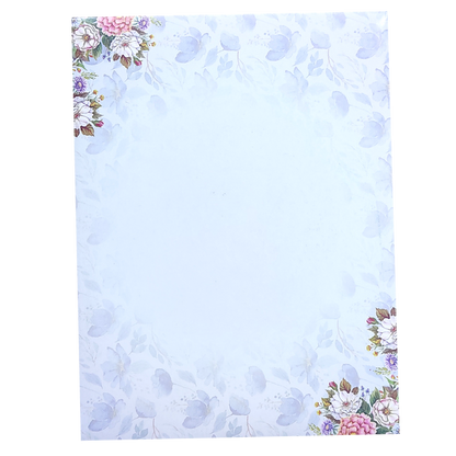 Blue Floral Wedding Invitation Card