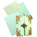 Green Cream Floral Door Nameplate Invitation Card