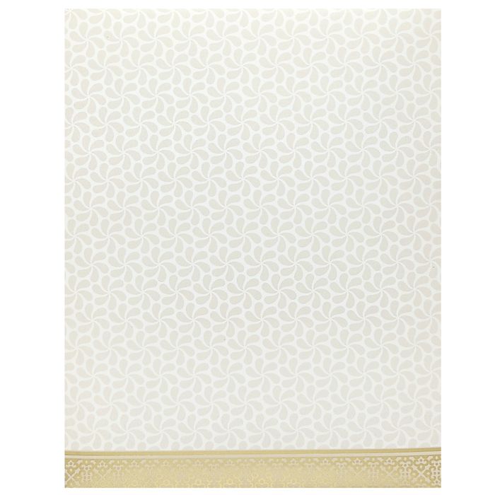 White Floral Invitation Card With Name Plate-KNJS2058