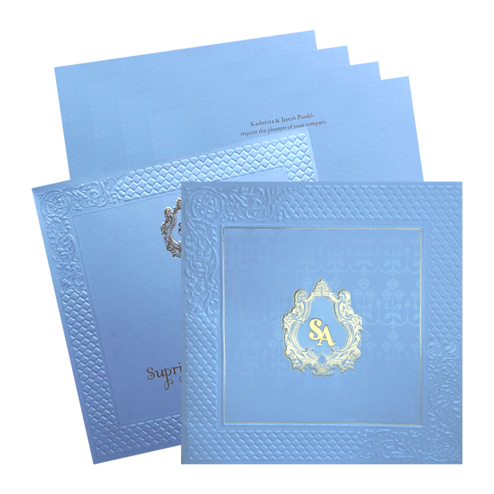 Light Blue Marriage Card