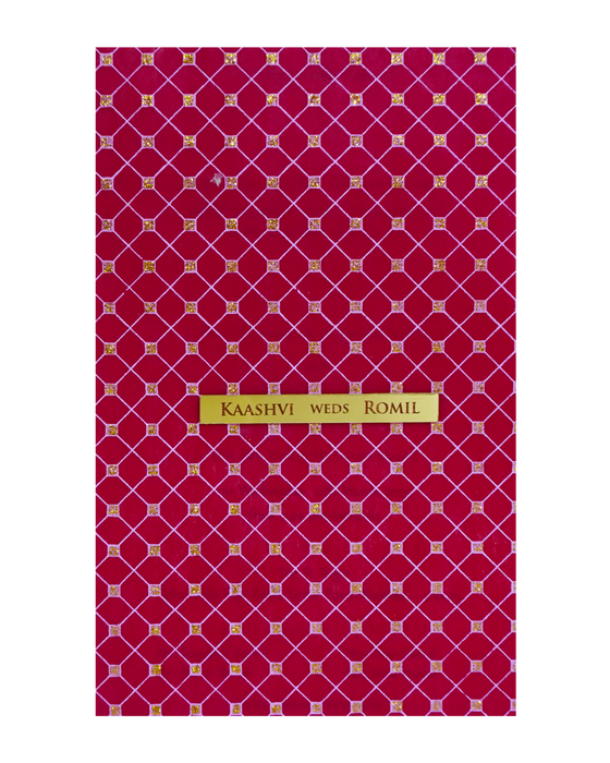 Cream Red Single Wolly Invitation