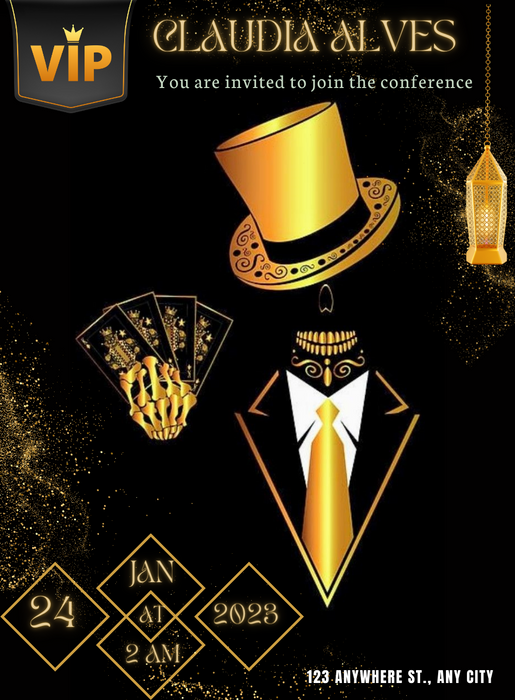 Black Casino VIP Event Invitation