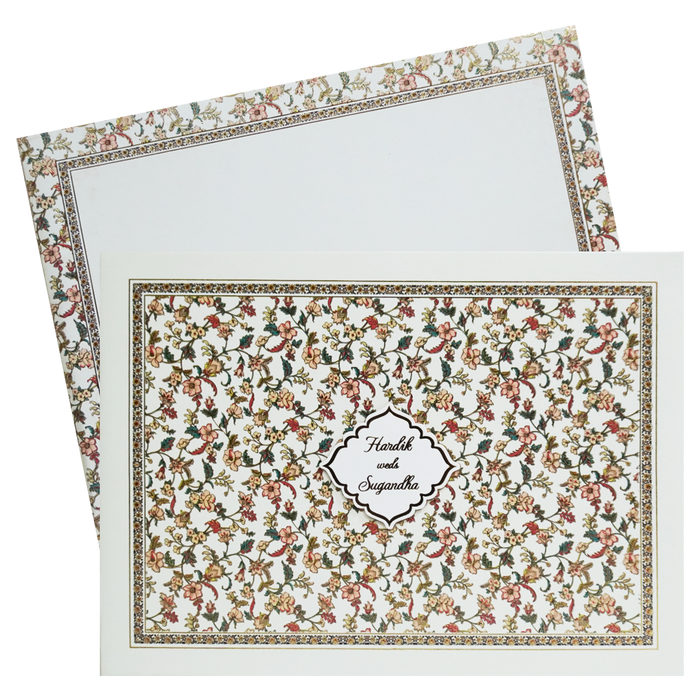 Lime Yellow Persian Marriage Invitation Card