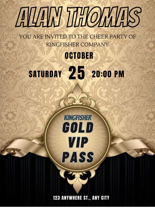 Cheer Party VIP Event Invitation