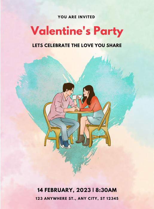 Coffee Date Valentine s day Invitation