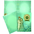 Green Bride And Groom Wedding Card-KNKJ1105