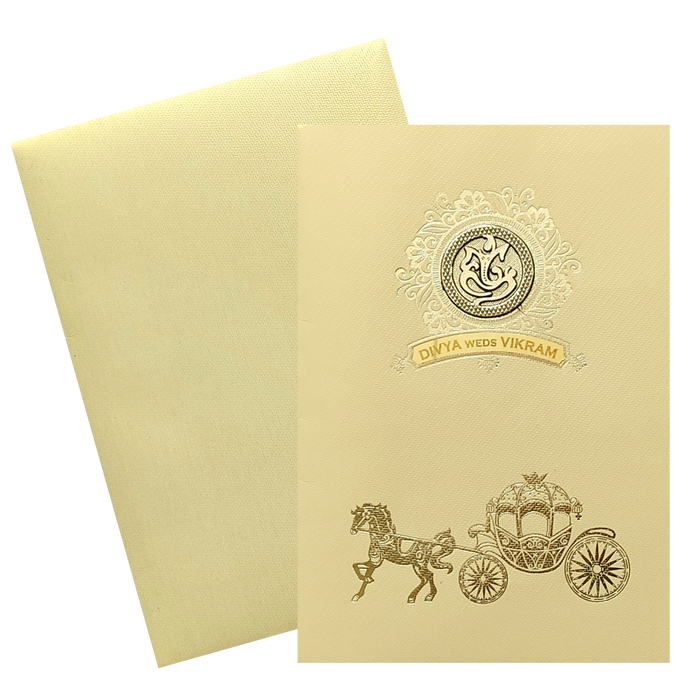 Gold Texture Sheet Invitation Card