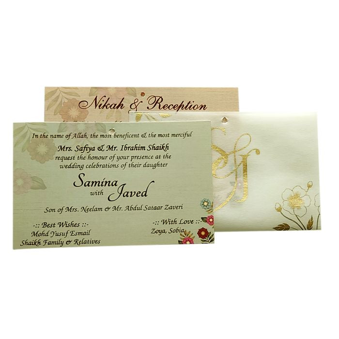 Light Grey MDF Invitation