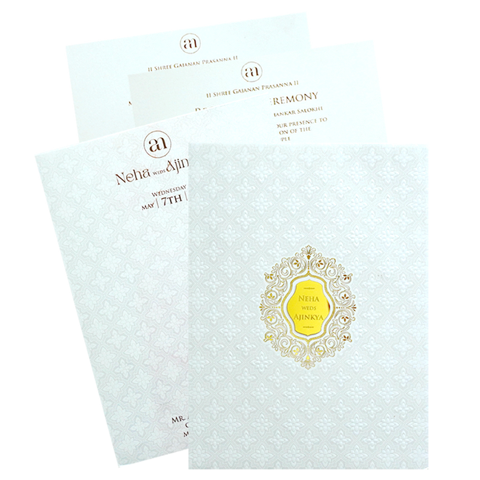 Pearl White Padded Invitation