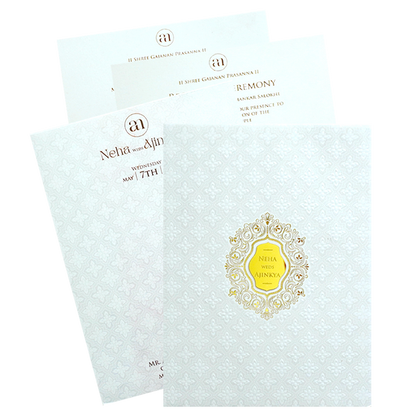 Pearl White Padded Invitation