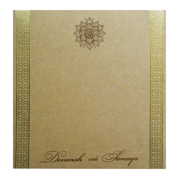 Brown Single Sheet Invitation