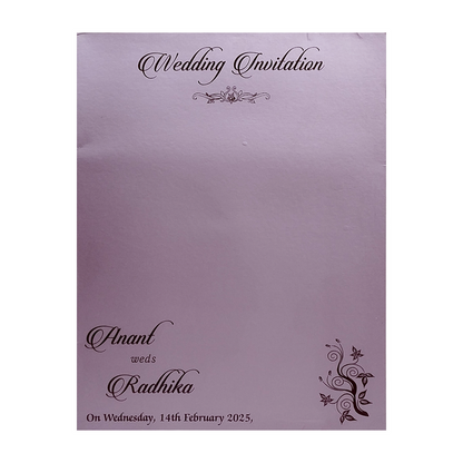 Pink Flower Wedding Invitation Card