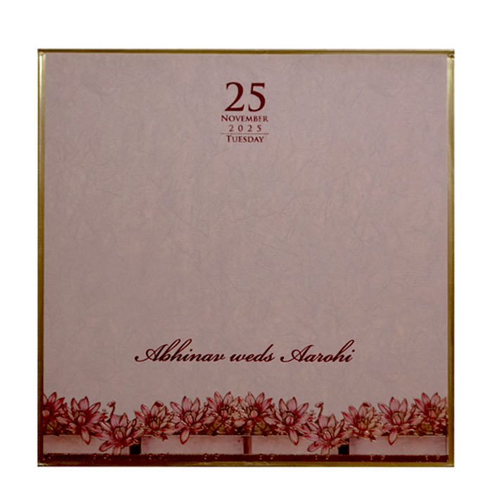 Light Pink Box Invitation Card