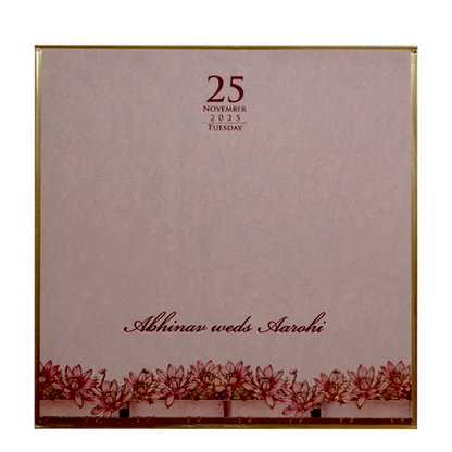 Light Pink Box Invitation Card
