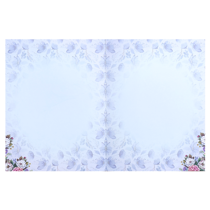 Blue Floral Wedding Invitation Card
