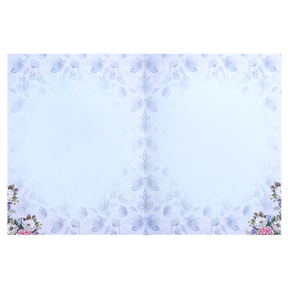 Blue Floral Wedding Invitation Card