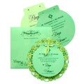 Light Green Mdf Invitation Card