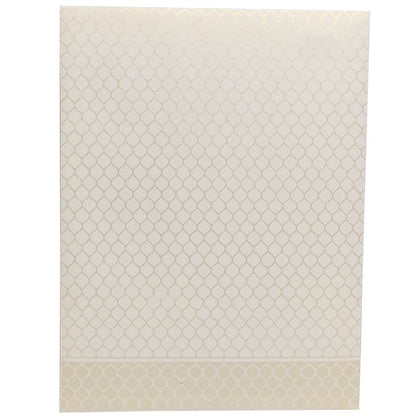 White Screen Traditional Embossed Design With New Ganesha Design-KNK7036W