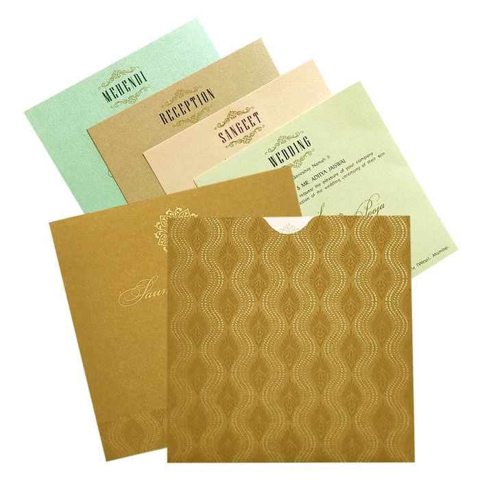 Brown Pattern Design Invitation Card