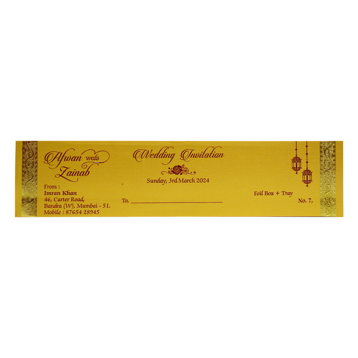 Red Satin Marriage Scroll Card