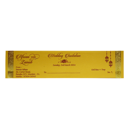 Red Satin Marriage Scroll Card
