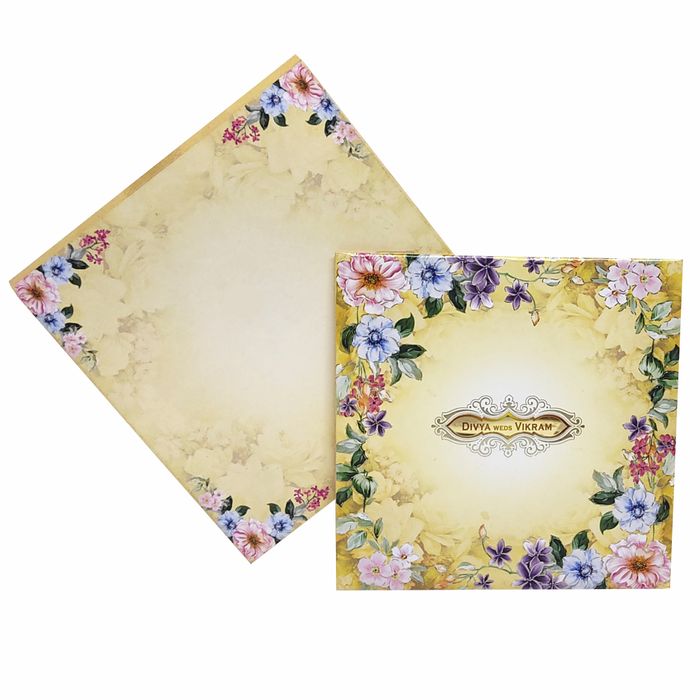 Gold Premium Padded Floral Design In Offset-KNPO5511G