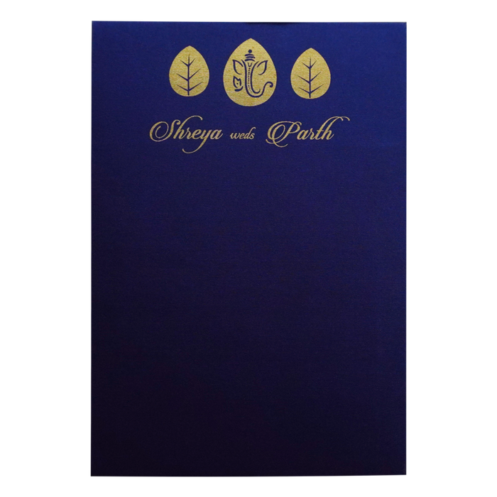 Blue Single Sheet Invitation Card