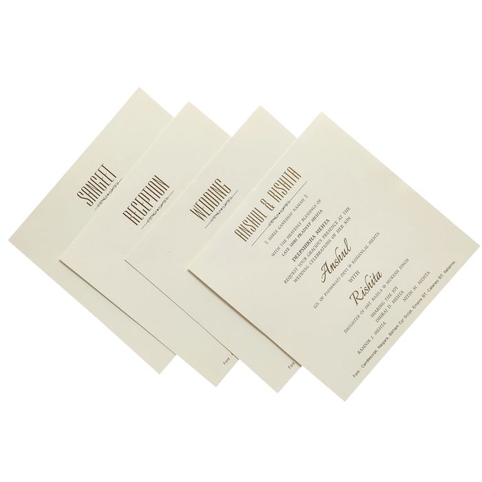 Kakhi Brown Wedding Card