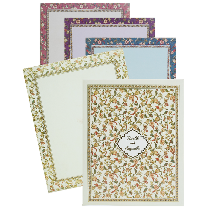 Lime Floral Pattern Marriage Card