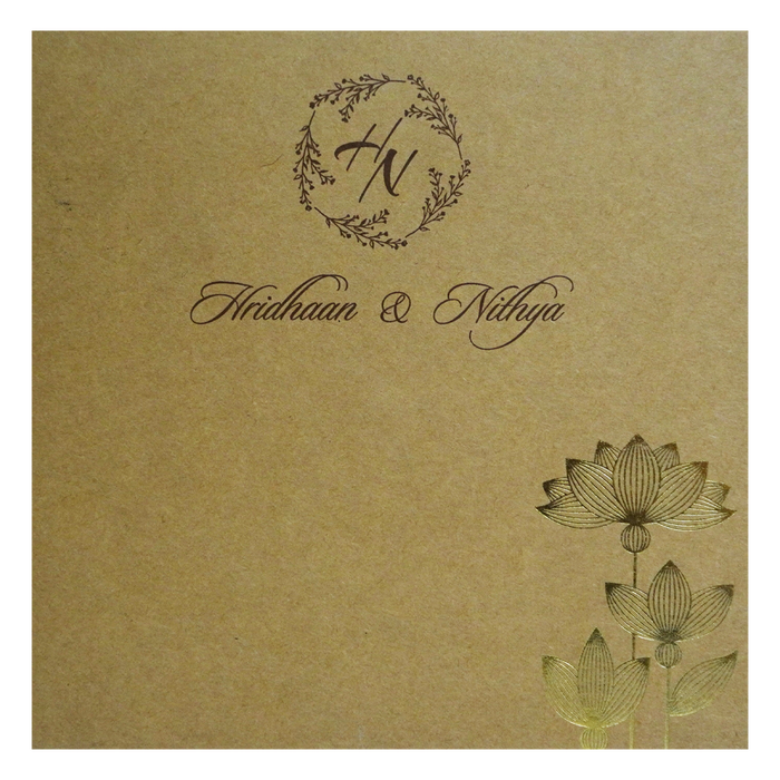 Khaki Brown Lotus Single card