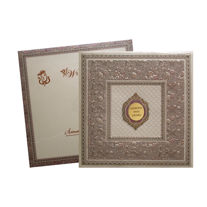 Royal Cream MDF Invitation Card