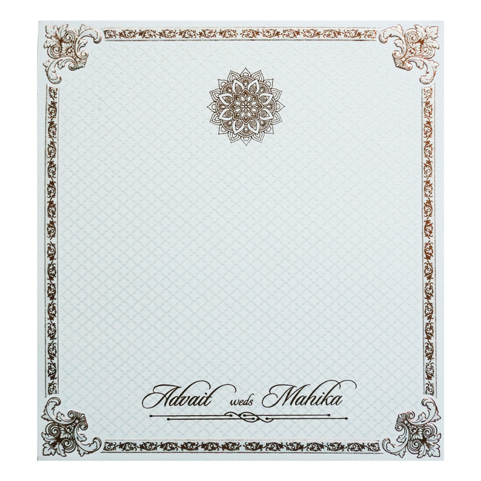 Pearl White Single Invitation