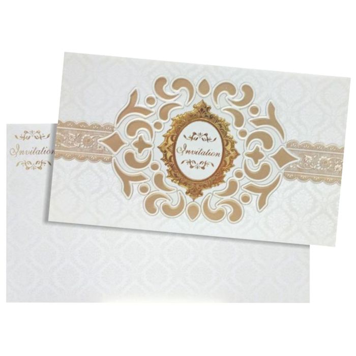 White Die Cut Invitation Card