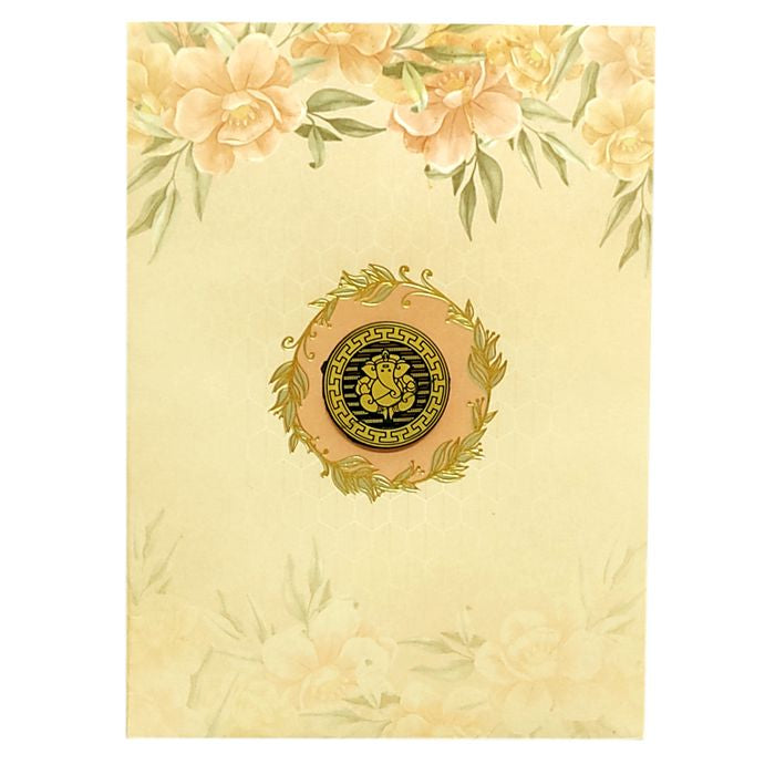 Pale Peach Floral Invitation