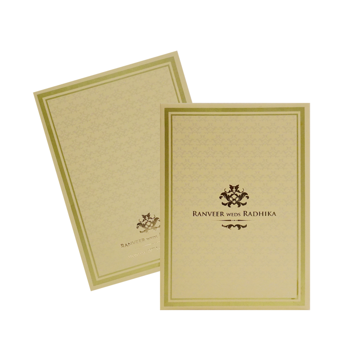Mustard Yellow Wedding Card